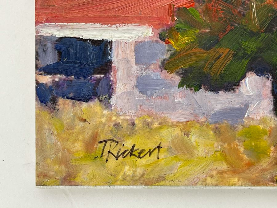 Original David Rickert Oil Painting Titled House On Elmwood In Carlsbad, CA 7 X 5 [Photo 3]