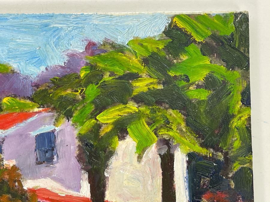 Original David Rickert Oil Painting Titled House On Elmwood In Carlsbad, CA 7 X 5 [Photo 5]