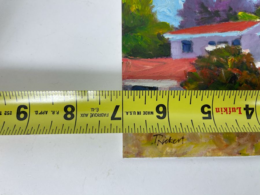 Original David Rickert Oil Painting Titled House On Elmwood In Carlsbad, CA 7 X 5 [Photo 8]
