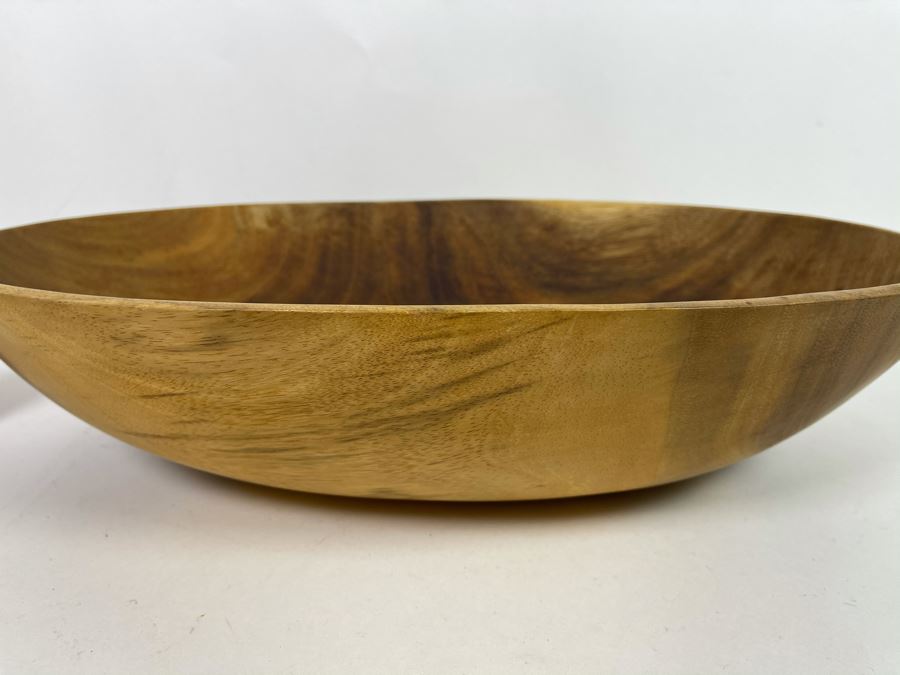 Large Wooden Oval Bowl 20W X 13.5D X 4.75H [Photo 5]