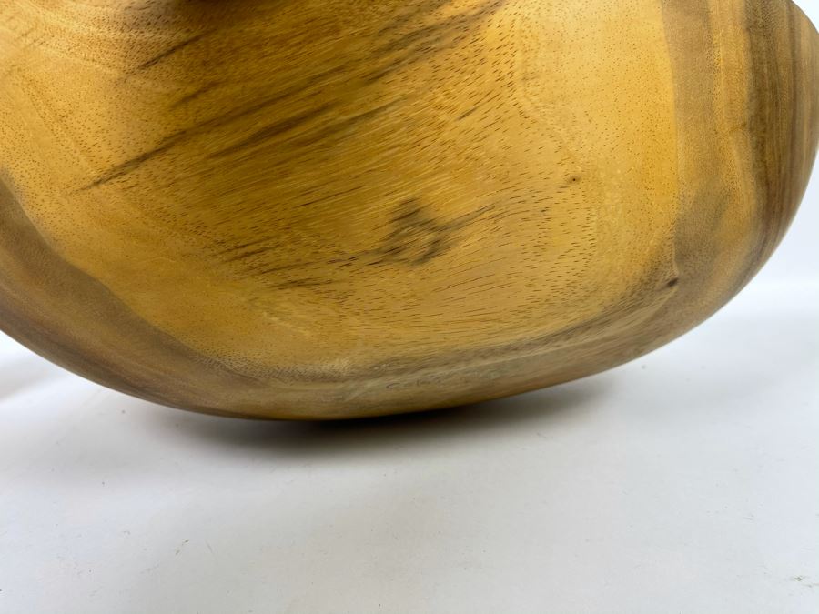 Large Wooden Oval Bowl 20W X 13.5D X 4.75H [Photo 6]