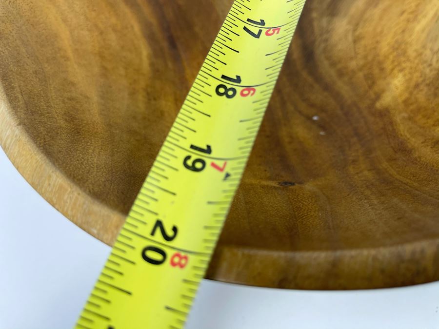 Large Wooden Oval Bowl 20W X 13.5D X 4.75H [Photo 7]