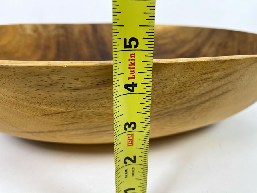 Large Wooden Oval Bowl 20W X 13.5D X 4.75H [Photo 9]