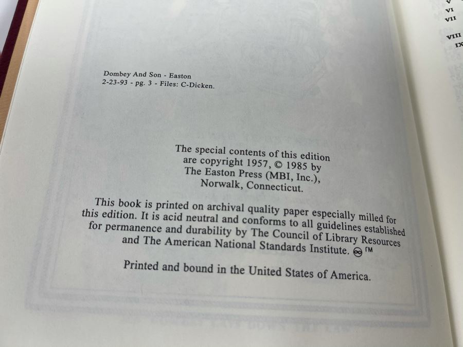 Vintage 1985 Easton Press Dombey And Son By Charles Dickens [Photo 5]