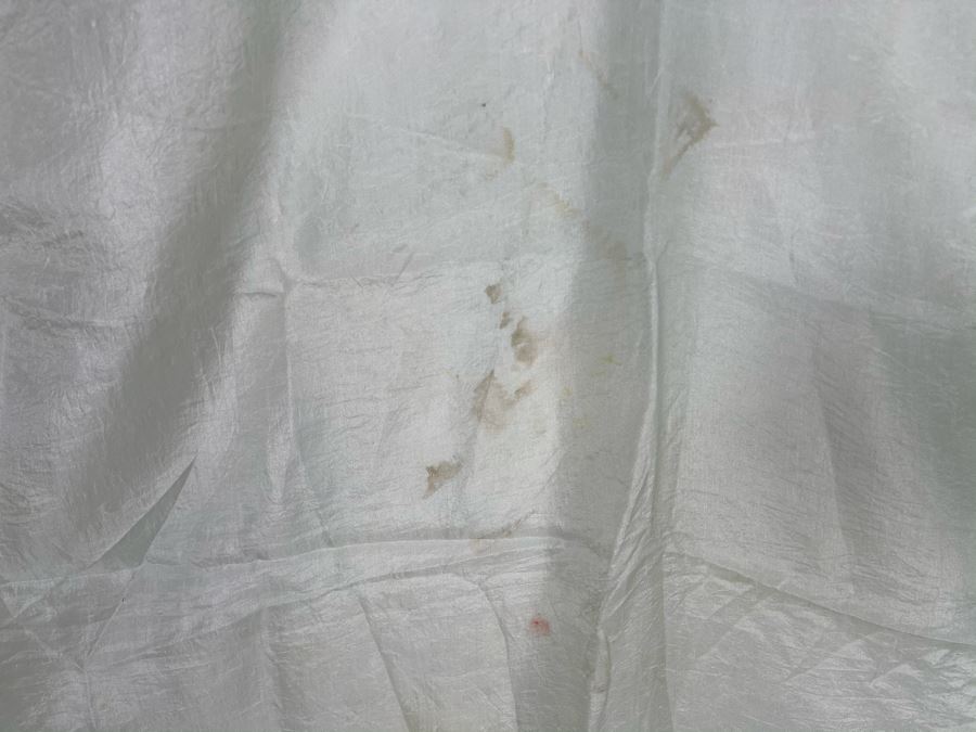 WWII Military Small Parachute Used In Actual Bail Out In India May 7th 1946 (Small Parachut Was Used To Open Larger Parachute) 4' X 4' [Photo 3]