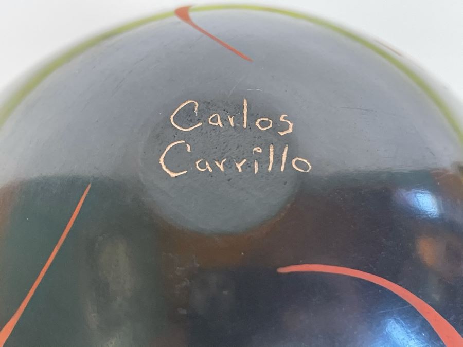Mata Ortiz Indian Art Pottery Signed By Carlos Carrillo Mexico 6W X 6H [Photo 10]