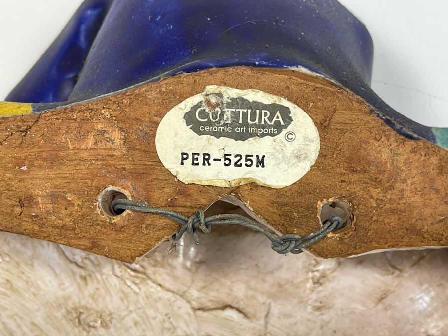 Hand Painted Ceramic Jester Face Signed Apolito Italy For Cottura 13W X 13H X 5D [Photo 10]