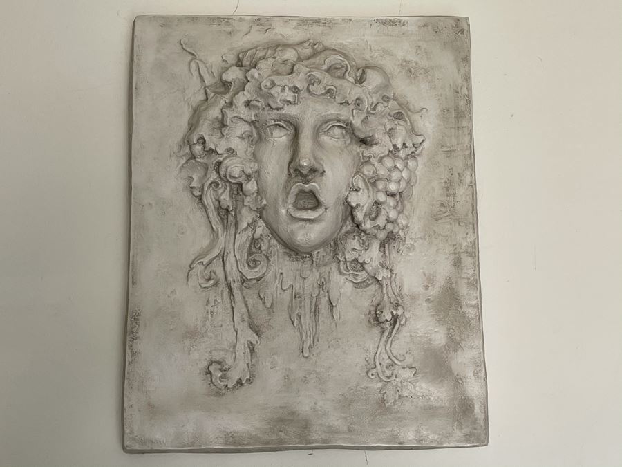 Relief Resin Wall Sculpture Plaque Italian Design Vappa Frieze 21.5 X 27.5 [Photo 2]