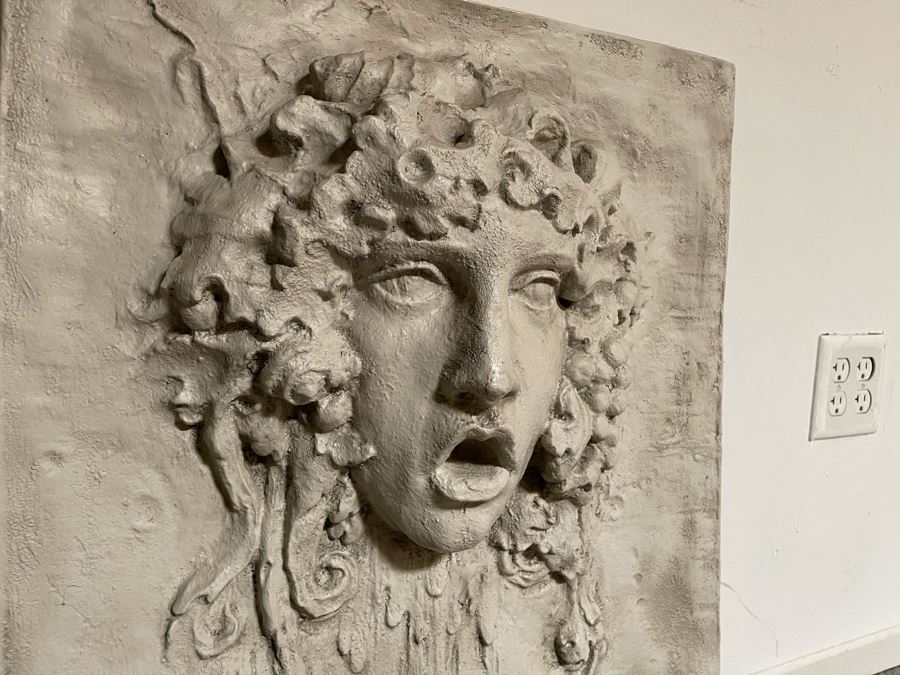 Relief Resin Wall Sculpture Plaque Italian Design Vappa Frieze 21.5 X 27.5 [Photo 6]