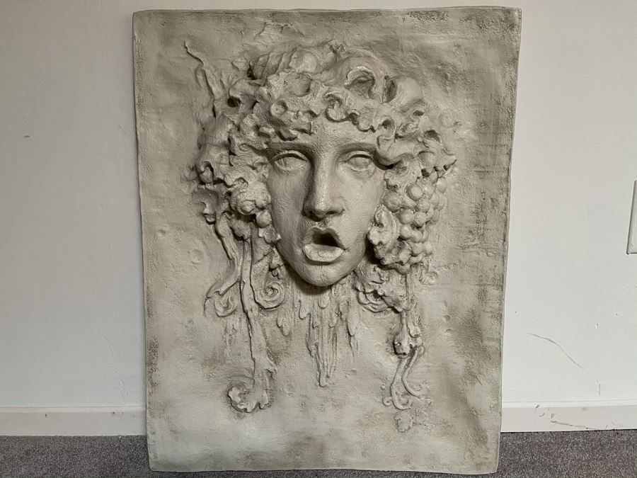Relief Resin Wall Sculpture Plaque Italian Design Vappa Frieze 21.5 X 27.5 [Photo 4]