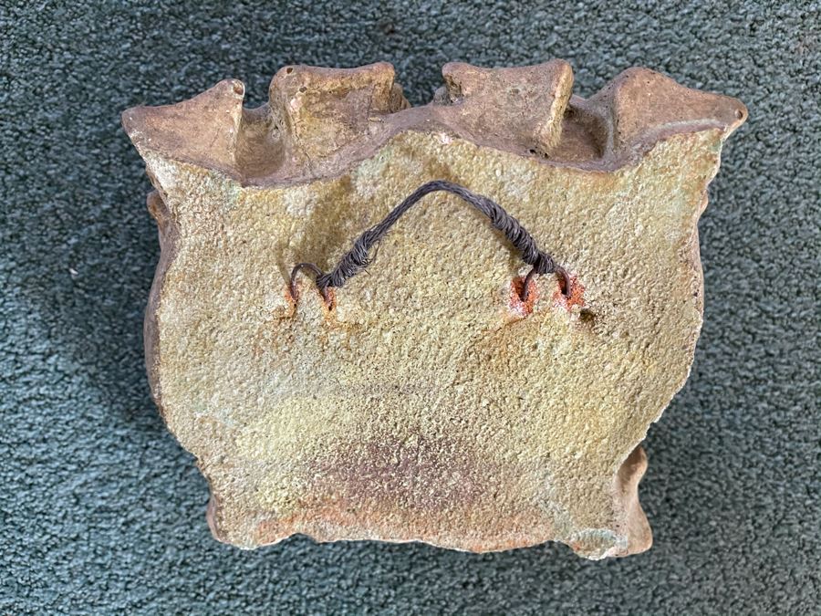 Unsigned Pottery Sculpture Of Face With Back Wire For Hanging [Photo 6]