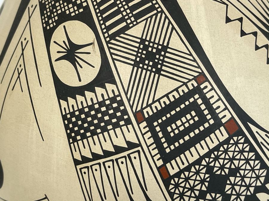 Mata Ortiz Indian Art Pottery Signed By Celia Veloz Mexico 8.25H [Photo 5]