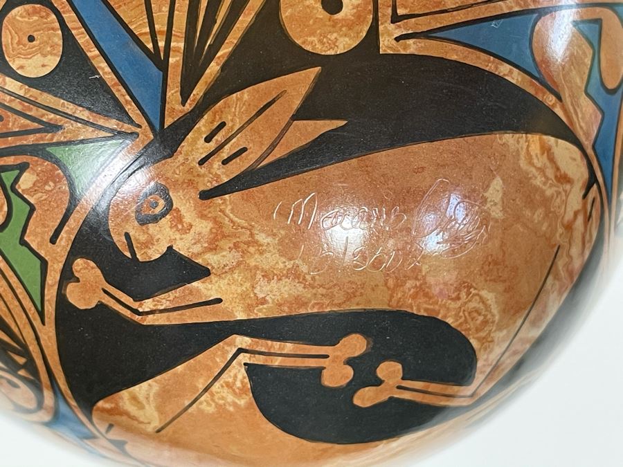 Signed Mata Ortiz Indian Art Pottery Mexico 6W X 8.5H [Photo 12]