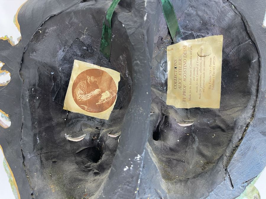 Handmade Italian Mask By Prof. Agostino Dessi Collections Alice Atelier - Masks For Italian Theatre Florence, Italy 16W X 16H [Photo 10]