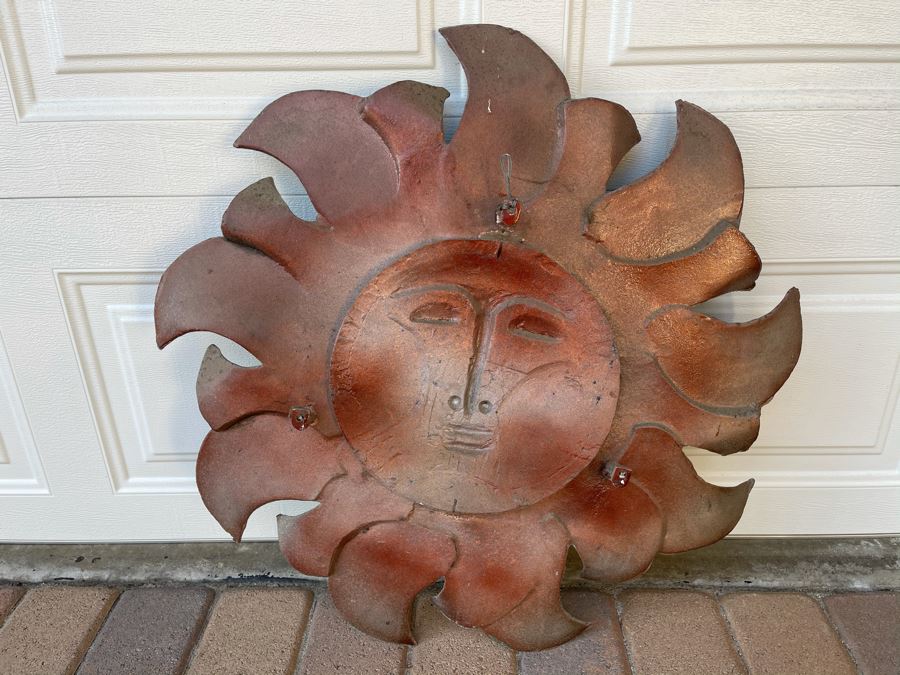 Large Metal Sun Garden Wall Plaque [Photo 6]
