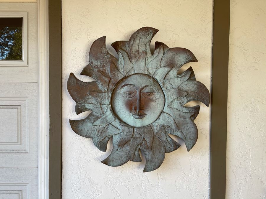 Large Metal Sun Garden Wall Plaque [Photo 3]