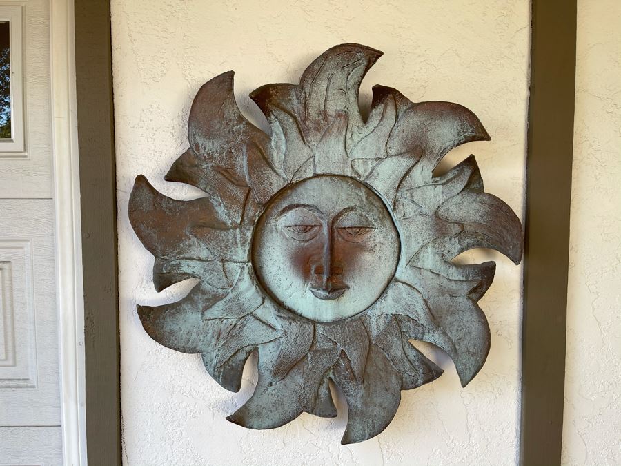 Large Metal Sun Garden Wall Plaque [Photo 2]