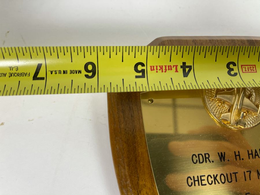 NAS-Miramar F-5 Cdr. W. H. Harris USN Wall Plaque 6 X 7 [Photo 5]