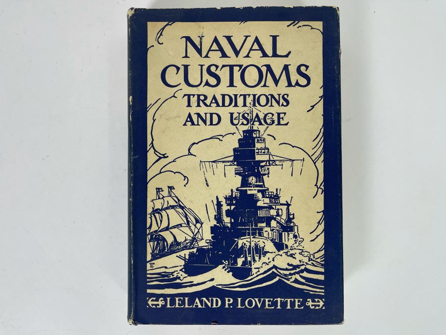 Vintage 1939 Third Edition Naval Customs Traditions And Usage Book By Leland P. Lovette
