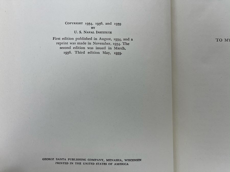 Vintage 1939 Third Edition Naval Customs Traditions And Usage Book By Leland P. Lovette [Photo 4]