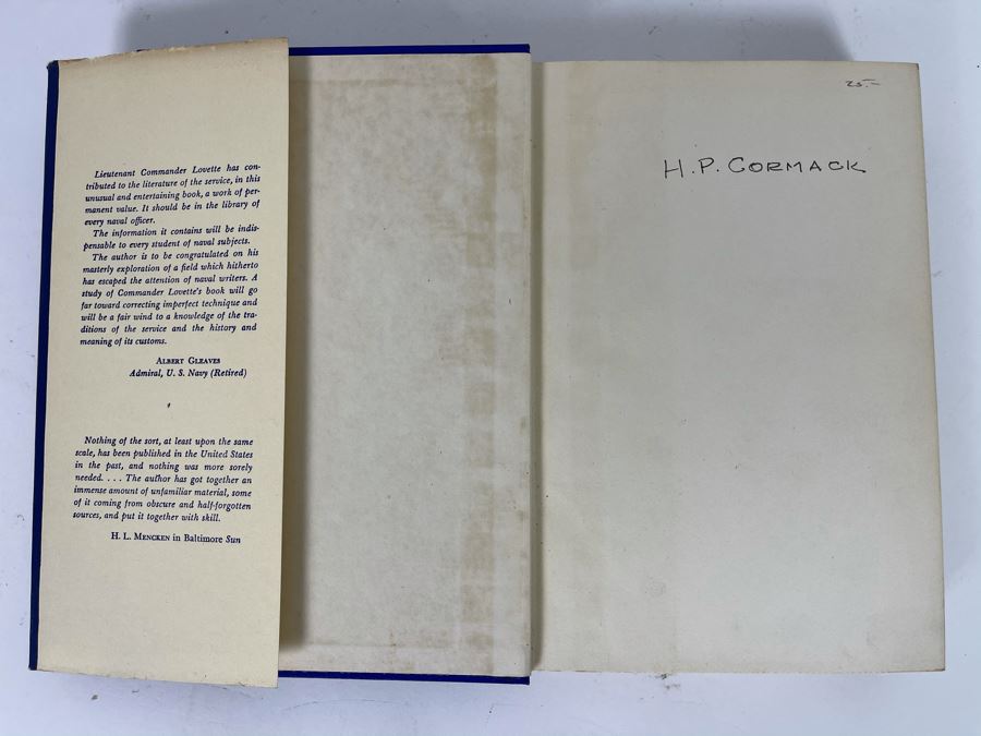 Vintage 1939 Third Edition Naval Customs Traditions And Usage Book By Leland P. Lovette [Photo 2]