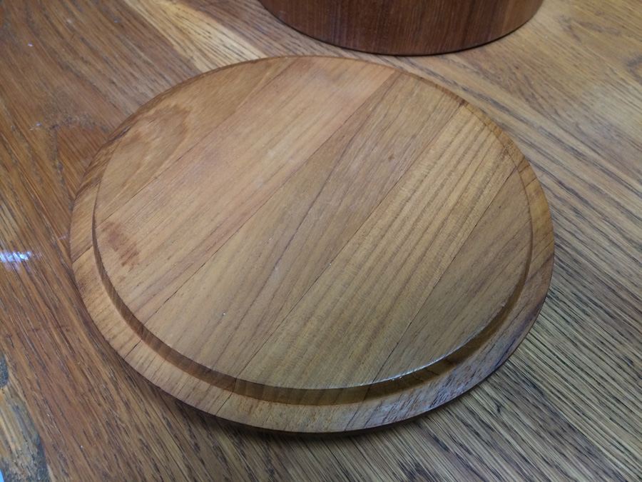 DANSK Designs Denmark Teak Ice Bucket - 9' in Diameter [Photo 3]