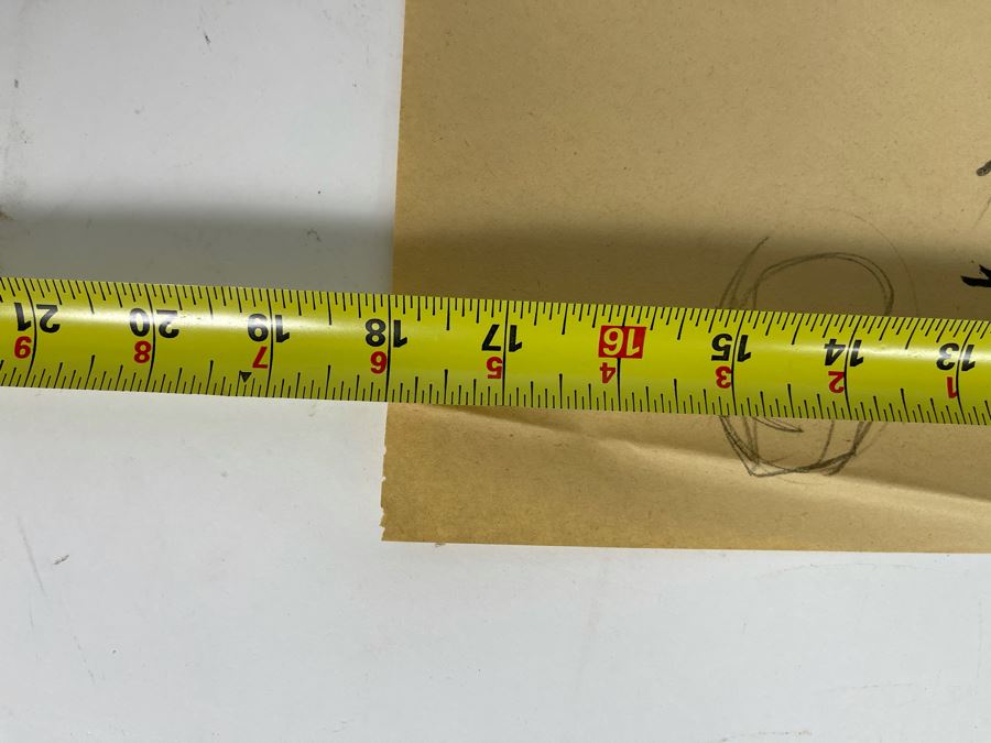 Unsigned Original Charcoal Drawing Portrait 18 X 12 By Former Art Director Of General Dynamics [Photo 6]