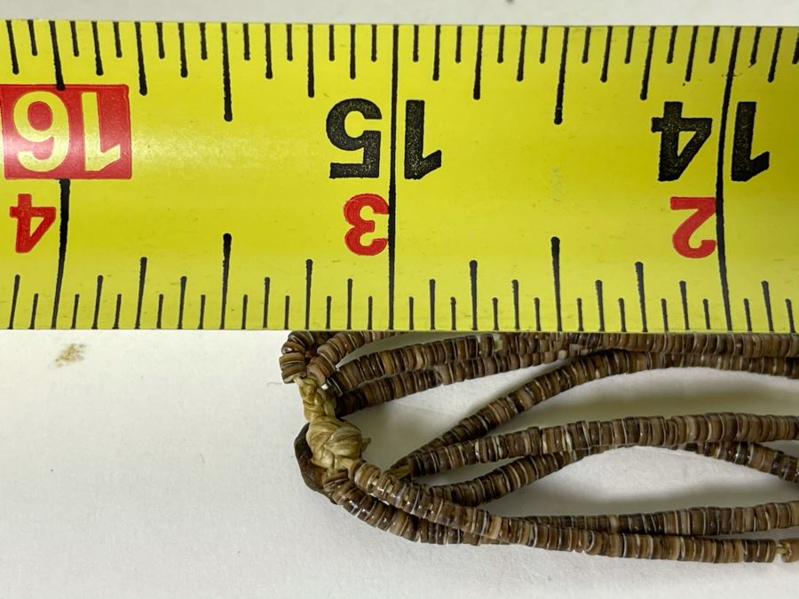 Five Strand Native American Red Coral And Turquoise Beaded Necklace 30'L [Photo 12]