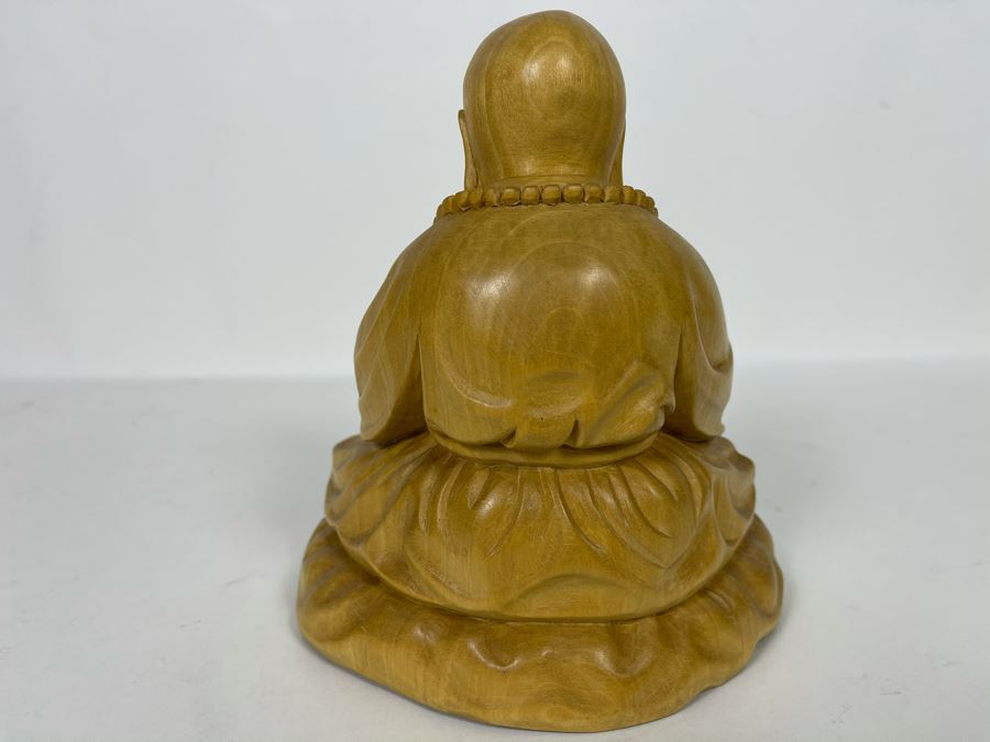 Wooden Carved Buddha Statue From Indonesia 7H [Photo 4]