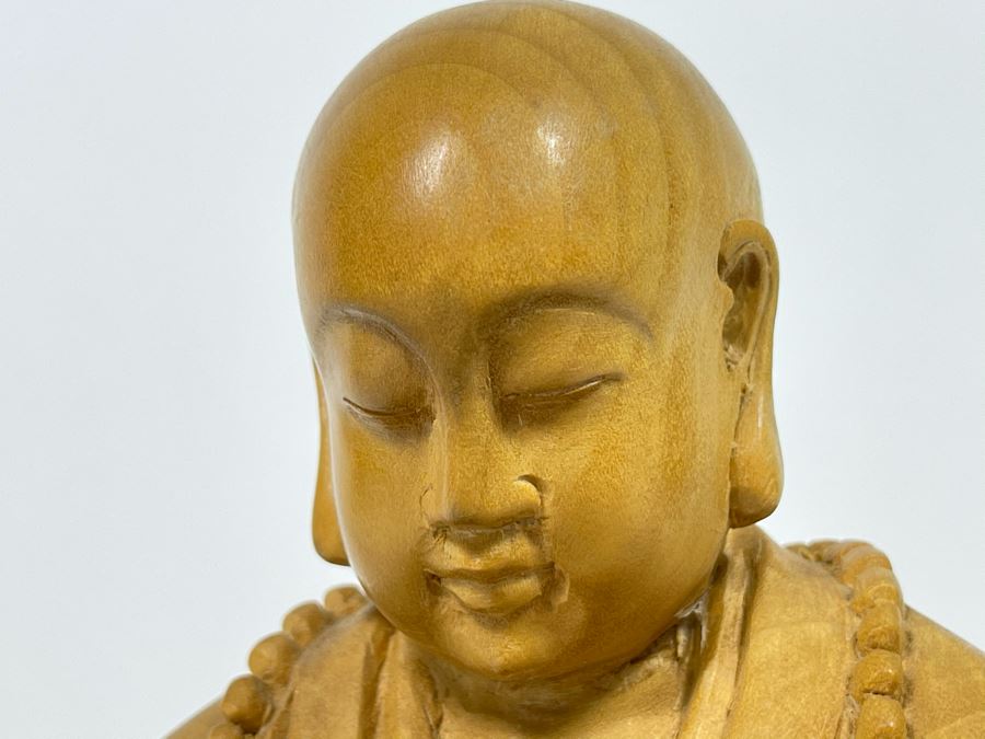 Wooden Carved Buddha Statue From Indonesia 7H [Photo 6]