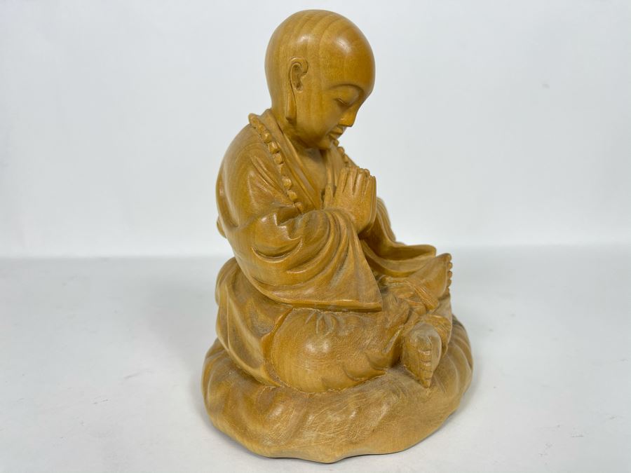 Wooden Carved Buddha Statue From Indonesia 7H [Photo 3]