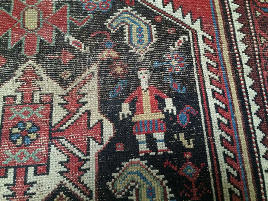 Pictorial Tribal Rug Runner 3' x 8' [Photo 9]