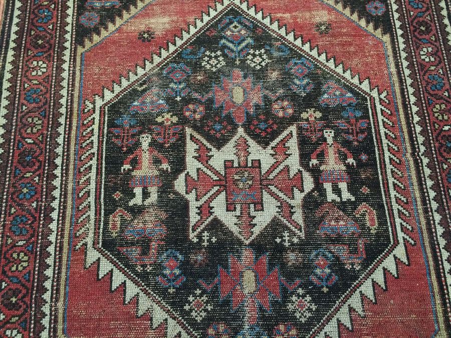 Pictorial Tribal Rug Runner 3' x 8' [Photo 6]