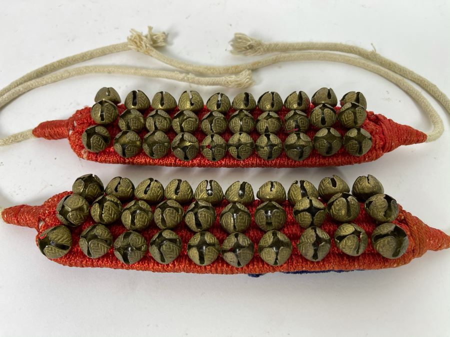 Pair Of Native American Dance Ankle Bells (9'L Not Measuring String) [Photo 3]