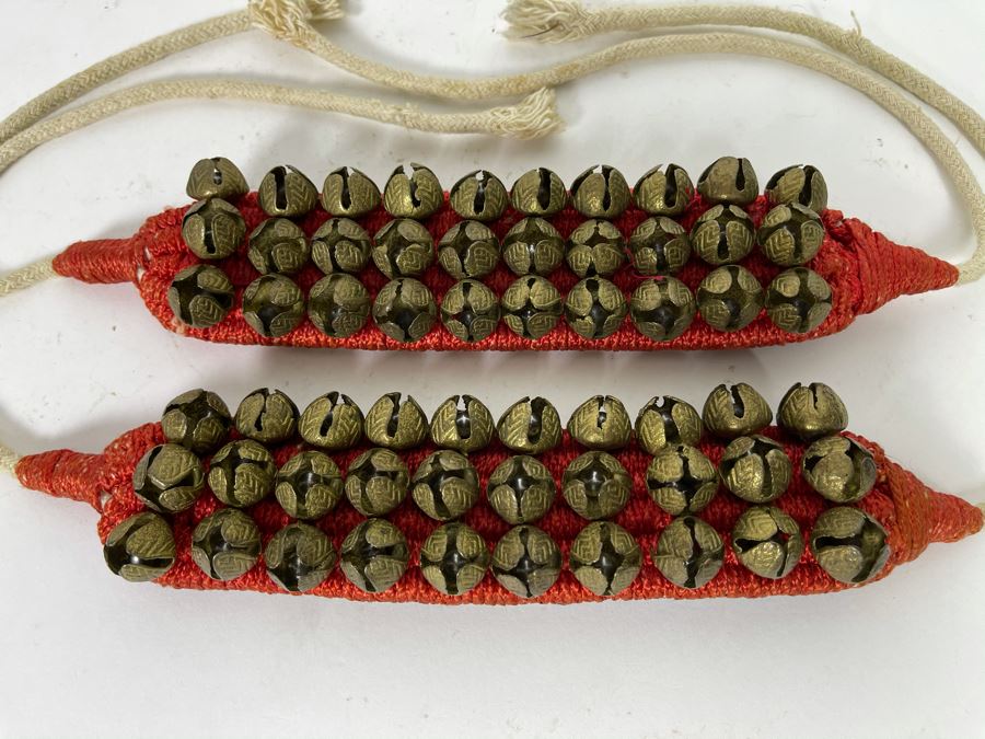 Pair Of Native American Dance Ankle Bells (9'L Not Measuring String) [Photo 4]
