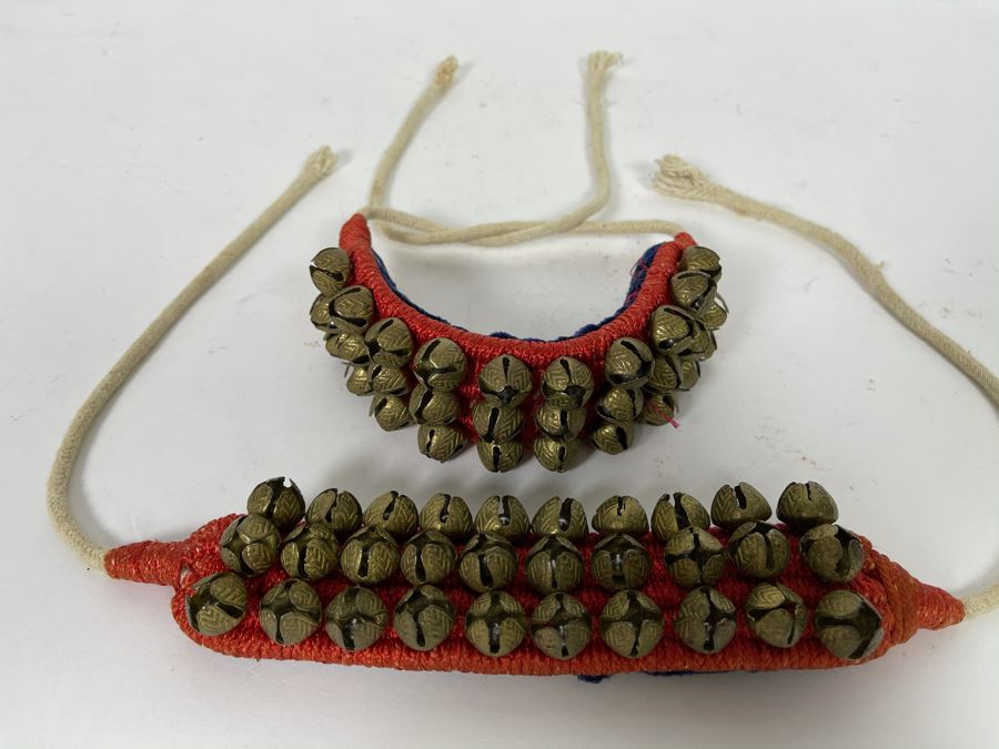 Pair Of Native American Dance Ankle Bells (9'L Not Measuring String) [Photo 2]