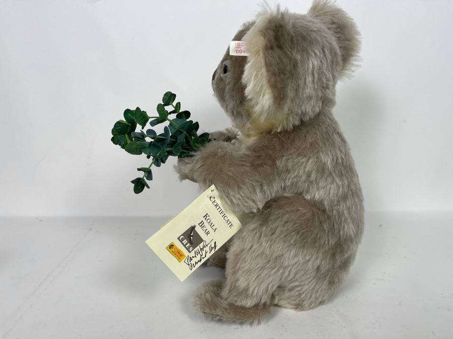 Signed Original Steiff Koala Bear With Tags Signed By The President Of Steiff Paul H. Johnson 13H [Photo 5]