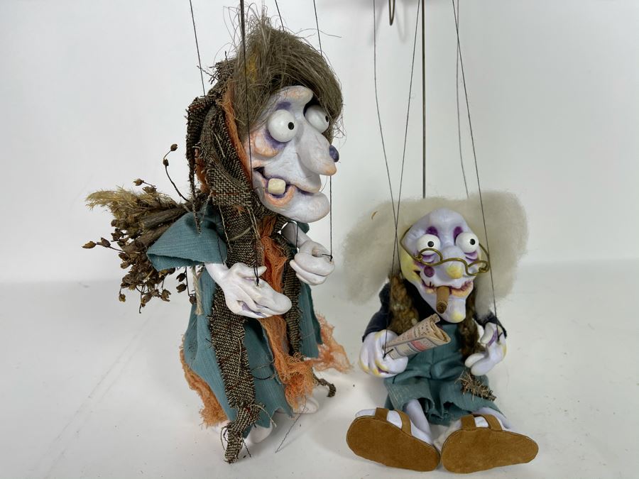 Pair Of Vintage Czech Marionettes Puppets [Photo 10]
