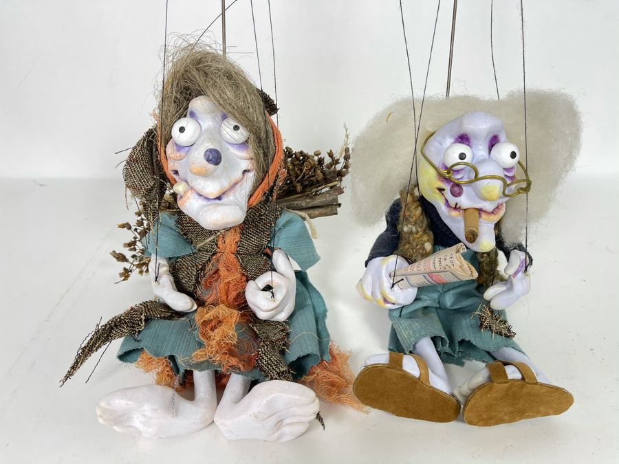 Pair Of Vintage Czech Marionettes Puppets [Photo 1]