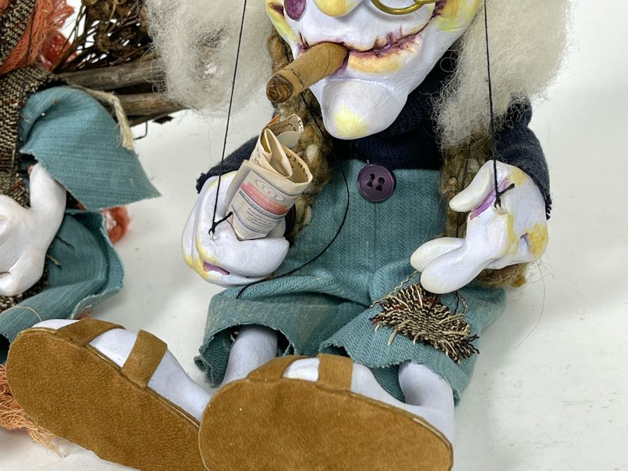 Pair Of Vintage Czech Marionettes Puppets [Photo 7]