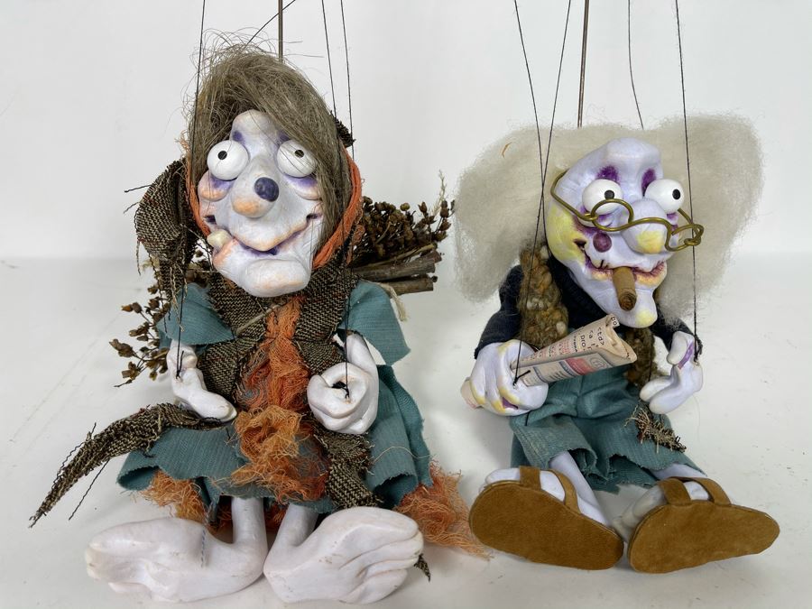 Pair Of Vintage Czech Marionettes Puppets [Photo 5]