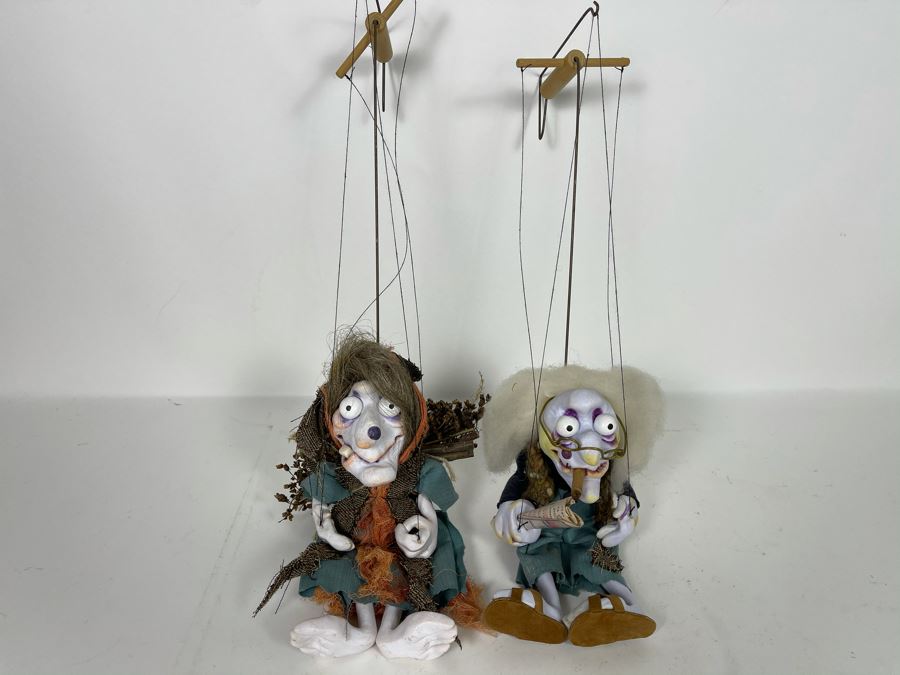 Pair Of Vintage Czech Marionettes Puppets [Photo 2]