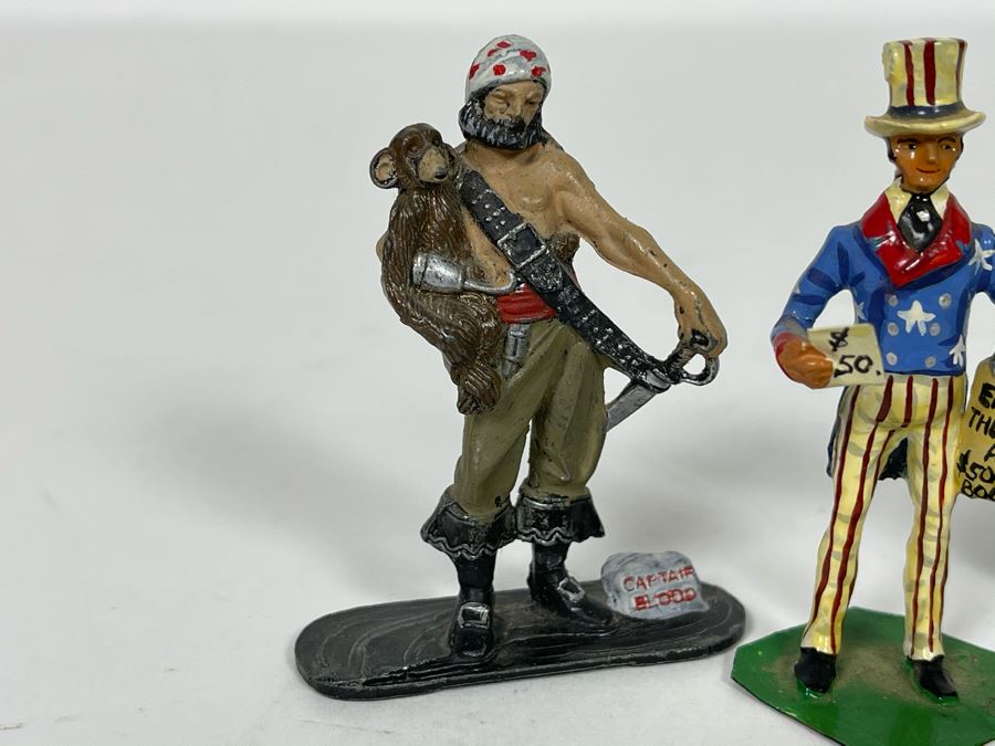 Set Of Three Vintage Small Metal Miniature Hand Painted Figurines [Photo 7]