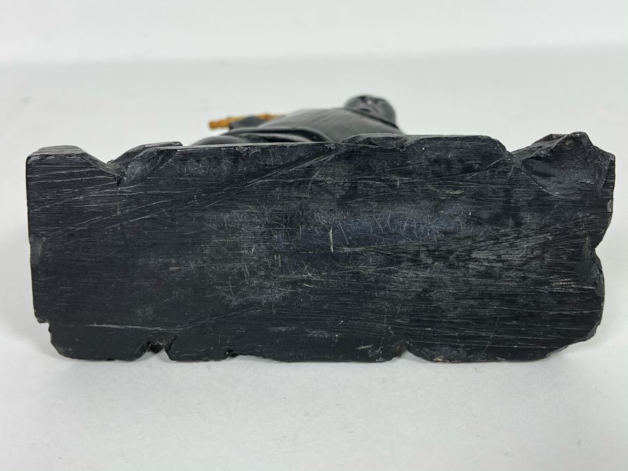 Vintage Haida Argillite Black Stone Carving Sculpture - From Island Off The Coast Of British Columbia Canada 5W X 5H [Photo 10]