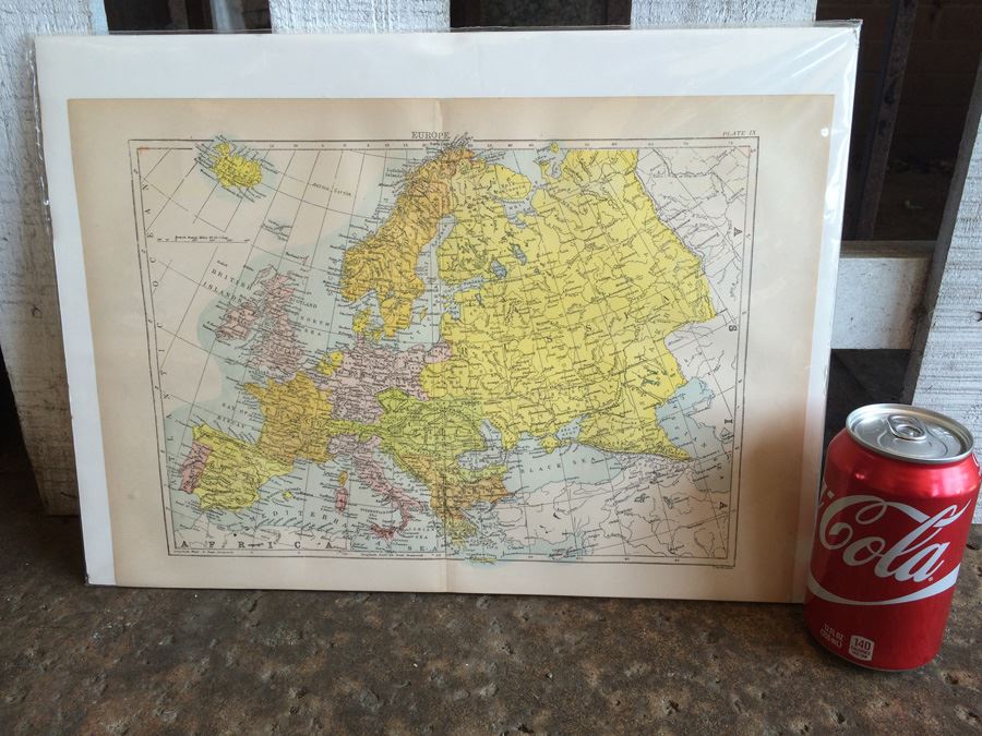 Vintage Map of Europe [Photo 1]