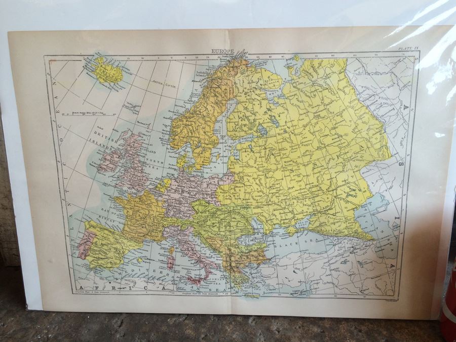 Vintage Map of Europe [Photo 2]