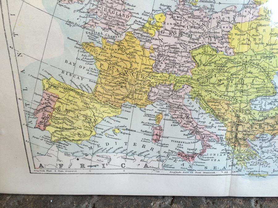 Vintage Map of Europe [Photo 3]