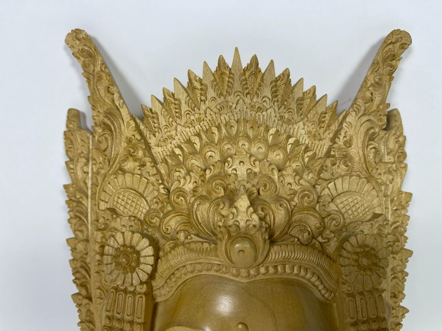 Balinese Mother Earth Crocodile Wooden Carved Mask By Komang Agus Novica Collection Indonesia 10W X 11H [Photo 5]