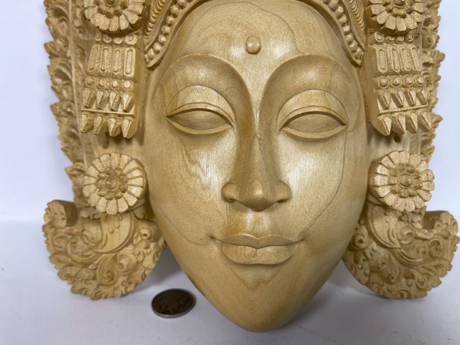 Balinese Mother Earth Crocodile Wooden Carved Mask By Komang Agus Novica Collection Indonesia 10W X 11H [Photo 4]