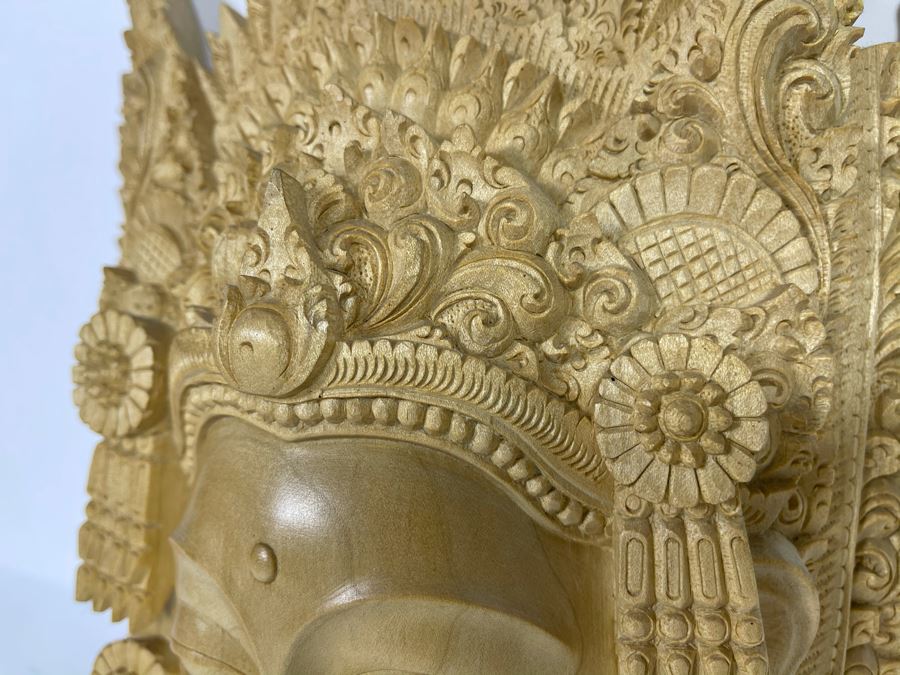 Balinese Mother Earth Crocodile Wooden Carved Mask By Komang Agus Novica Collection Indonesia 10W X 11H [Photo 6]